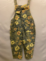 Wildflower Print Dungarees - Loose Tapered Leg Fit