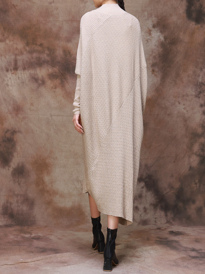 Women's knitting Dolman Sleeve Collar A-line Style