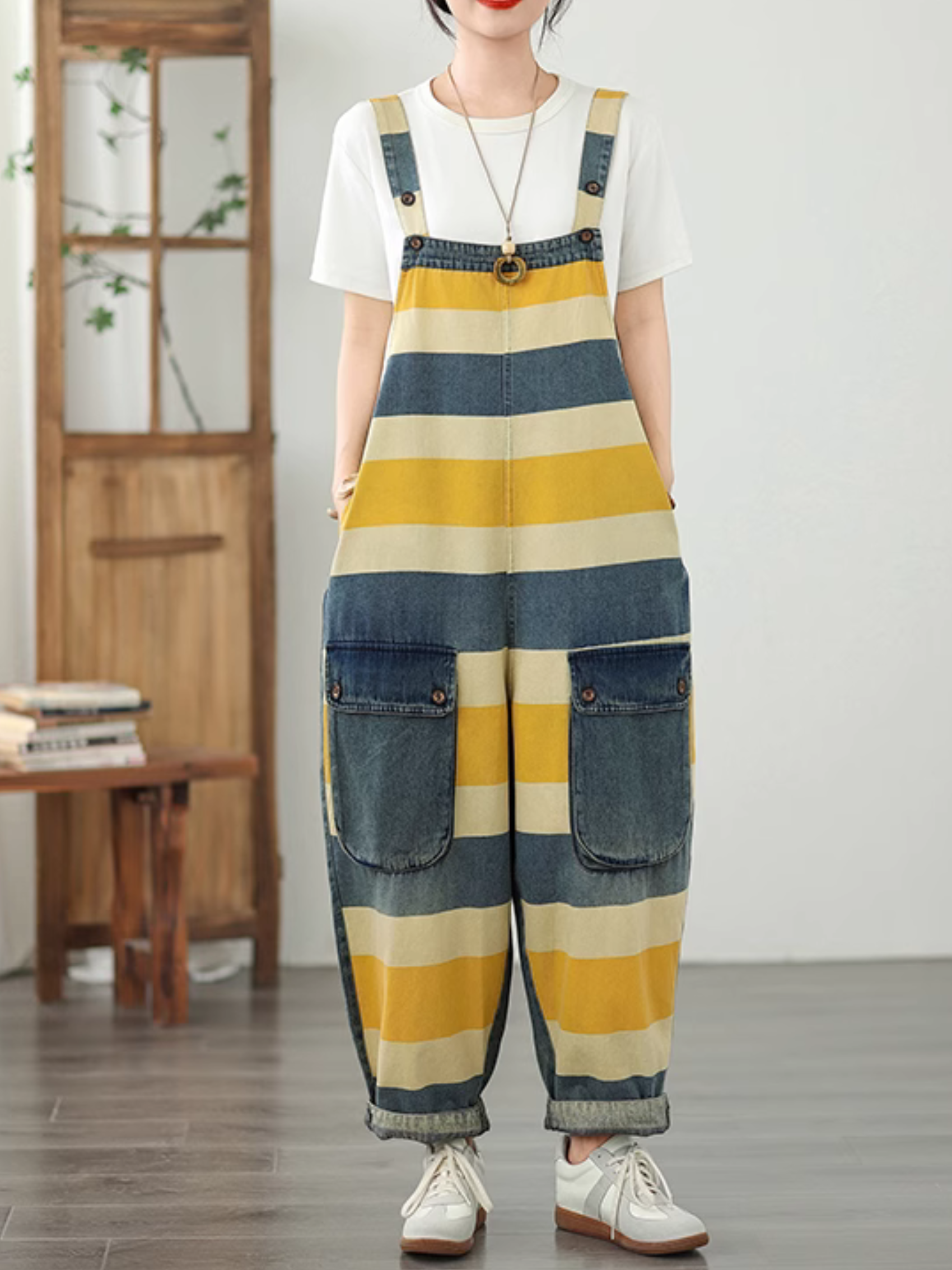 Women's High Straps Dungaree 
