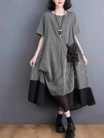 Women's Black A-line Dress
