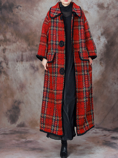 Women's  Bold and Beautiful Winter Plaid Coat