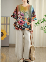 Feel-Good Floral Blouse — Effortless Chiffon Blend for Everyday Polished Style