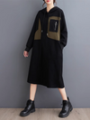 Women's Everyday Comfort Hooded Mid-Length A-Line Dress