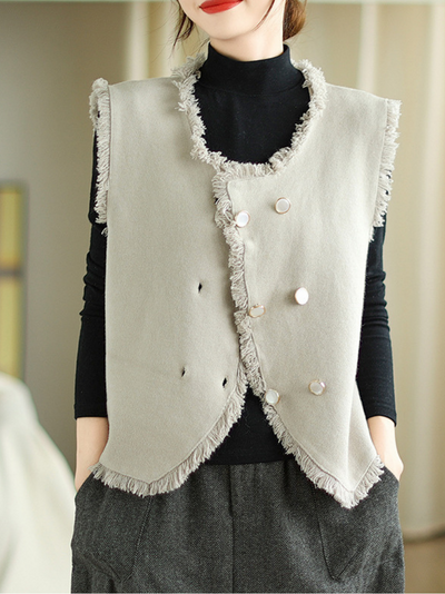 women's All-in-One Style knitted Vest Coat