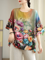 Feel-Good Floral Blouse — Effortless Chiffon Blend for Everyday Polished Style