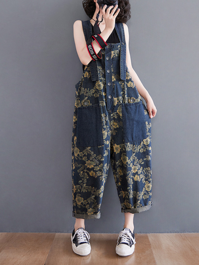 Elevate Your Style with Women's Printed Designer Dungarees