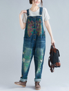 Women Breezy Summer Vibes Baggy Ripped Hole Overalls Dungarees