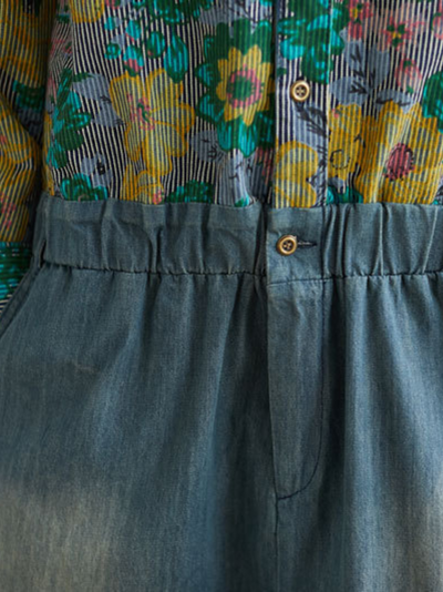 Perfect for Summer Women's Denim Pockets Shirt Dress