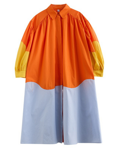 Women's orange Shirt Dress