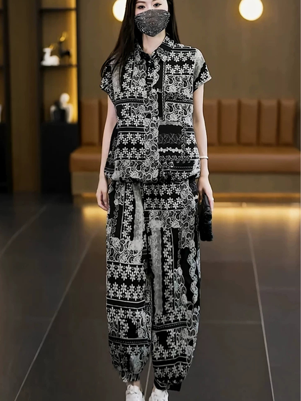 All-Day Confidence Co-ord Set — Flowing, Flattering Printed Two-Piece for Effortless Evenings