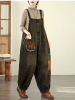 women's casual denim overalls