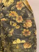 Wildflower Print Dungarees - Loose Tapered Leg Fit