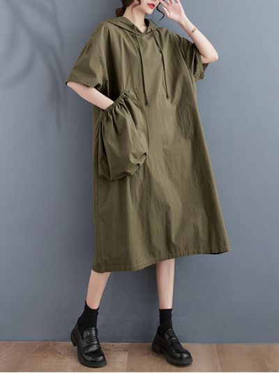 Women's Midi Length Hoodie Dress