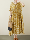 Women's Yellow Smock Dress