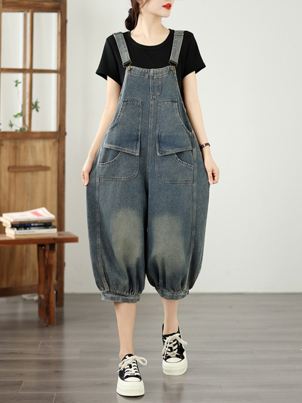 Weekend Ease Denim Overalls — Relaxed, Flattering Drape with Laid-Back Polish