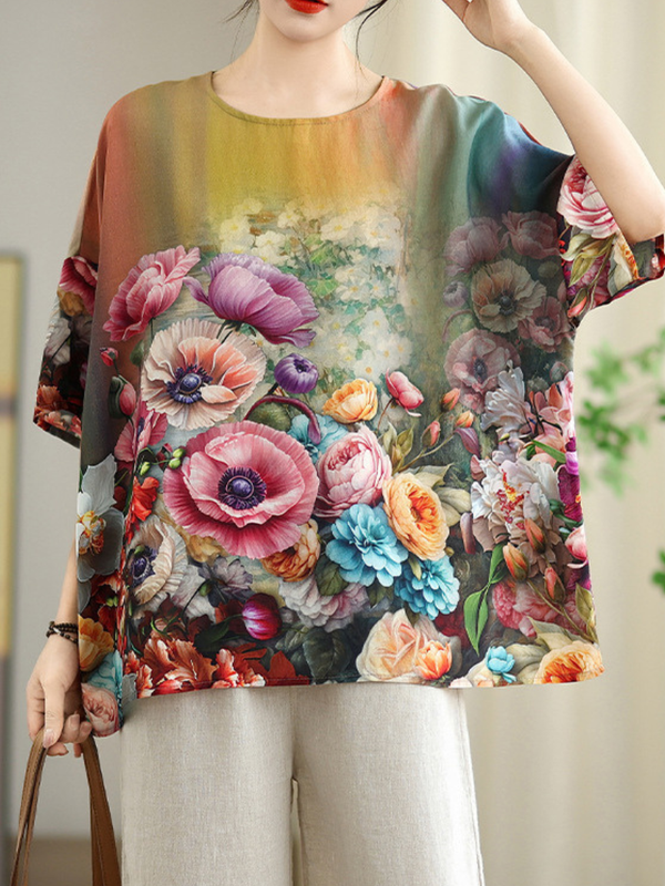 Feel-Good Floral Blouse — Effortless Chiffon Blend for Everyday Polished Style