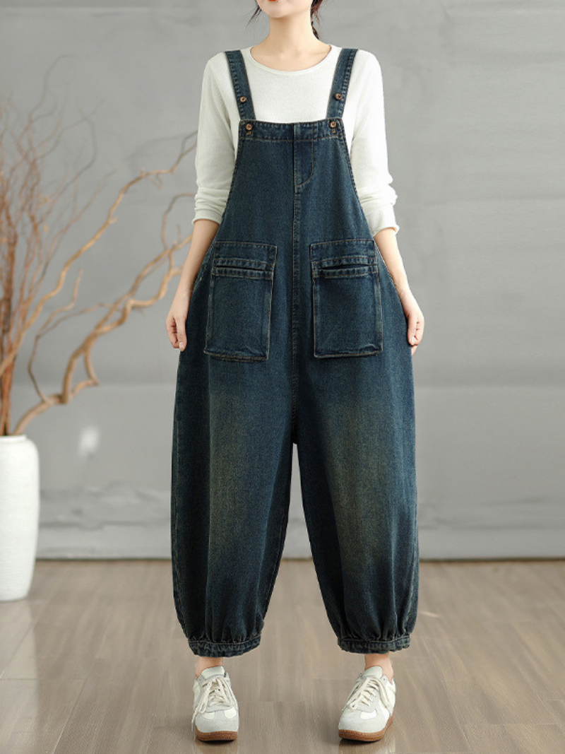Everyday Wear Women's Casual  Baggy Overall Dungarees