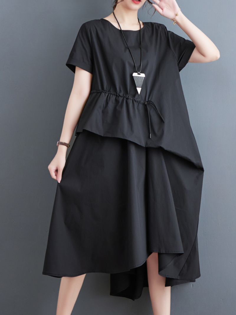 Women's Black A-line Dress