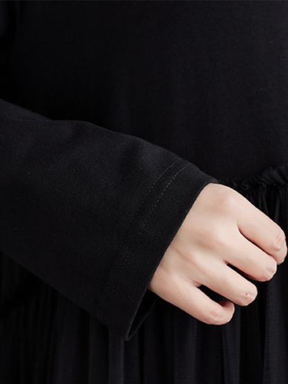 Women's long sleeves A-line Dress