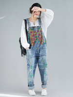 Women's Printed  Dungarees