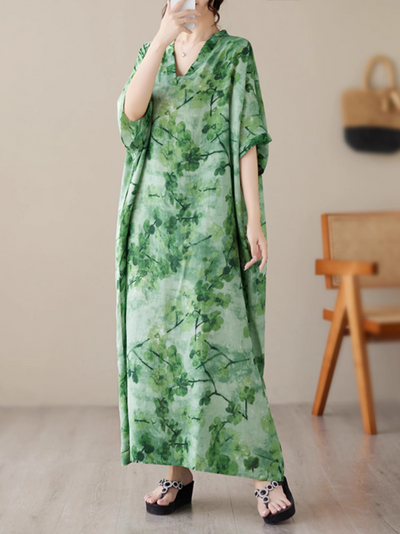 Women's V Neck  Kaftan Dress