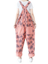 Women's Trendy Casual Pants Loose Printed Overalls Dungarees