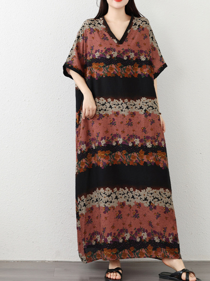 Breezy Weekend Maxi Kaftan Dress Flowy Floral Dress with Forgiving Dr Eva Trends Breezy Weekend Maxi Kaftan Dress Flowy Floral Dress with Forgiving Dr Eva Trends