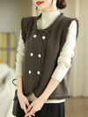 women's All-in-One Style knitted Vest Coat