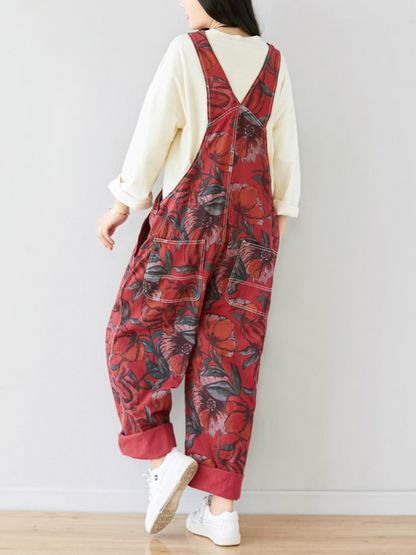 Women's Red  Printed Bottom 