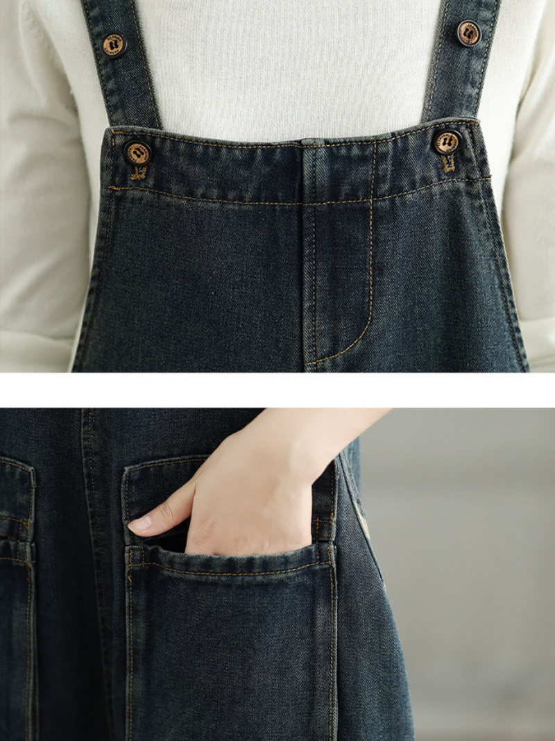 Everyday Wear Women's Casual  Baggy Overall Dungarees