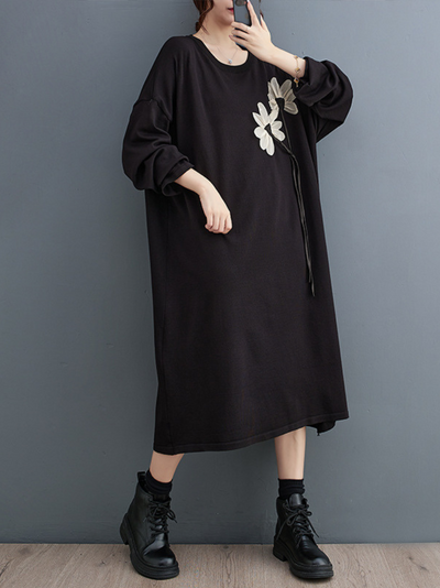 Women's Black Midi Dress