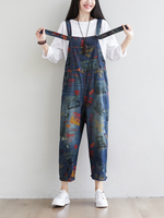 Women's Denim Overalls Jumpsuit