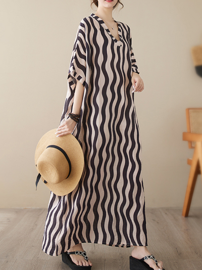 Women's Round Neck Kaftan Dress