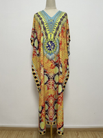 Women's Yellow Kaftan Dress