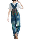 Women Breezy Summer Vibes Baggy Ripped Hole Overalls Dungarees