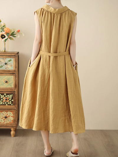 Women's Casual & Stylish Side Pockets Button-Up Shirt Dress