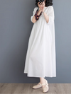 Women's  Soft & Charm Artistic Loose Mid-Length Fairy A-Line Dress