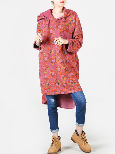 Women's Elevate Your Style Multicolor Printed Hooded Shirt