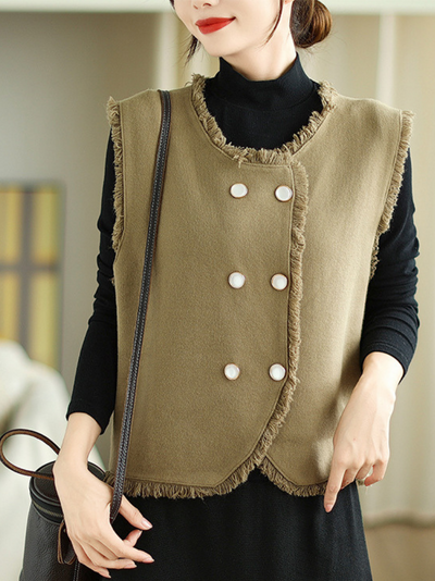 women's All-in-One Style knitted Vest Coat