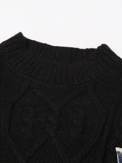 Women's Stylish Winter-Ready Large Size Plain Sweater