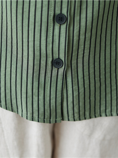Women's Striped Button Tops