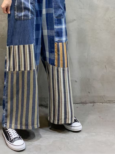 Women Striped Overalls Dungarees