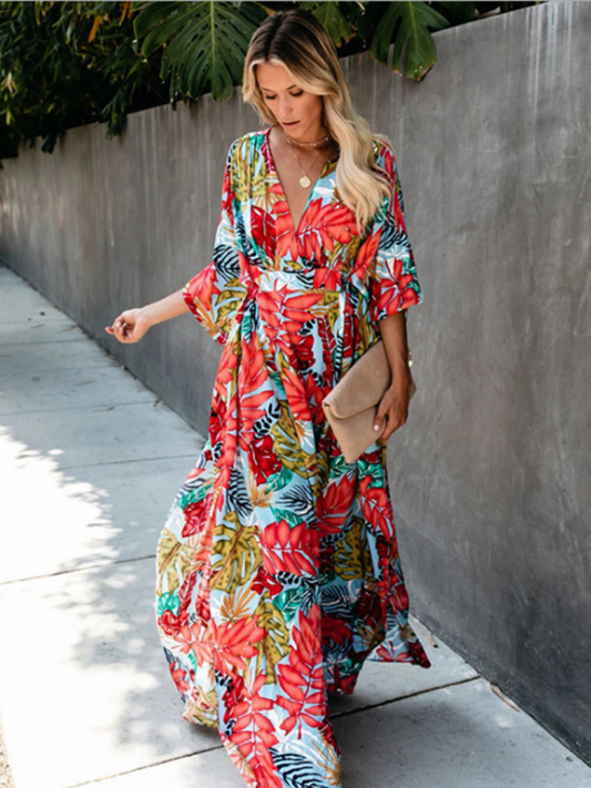 Women's Maxi Dress With Belt