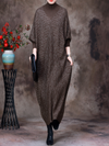 Women's Bat Sleeve Knitted Maxi Dress