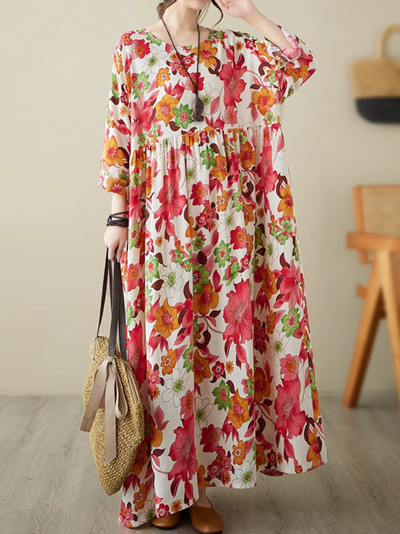 Women's Flower Smock Dress