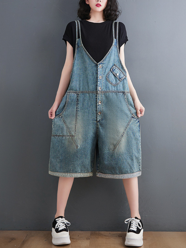 Women's Short Overalls Dungarees
