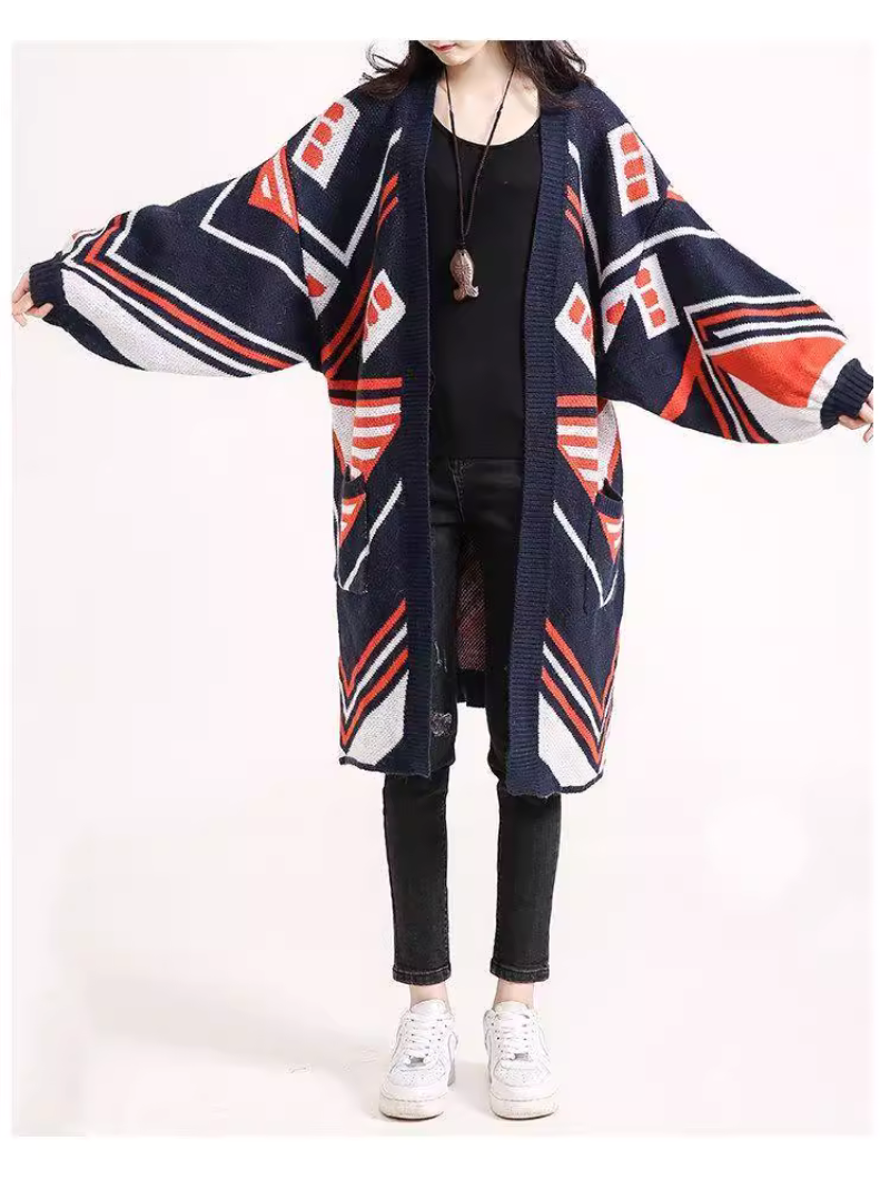 Women’s Stylish & Graceful Lightweight Printed Loose Coat
