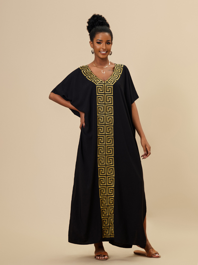 Women's Black Kaftan Dress