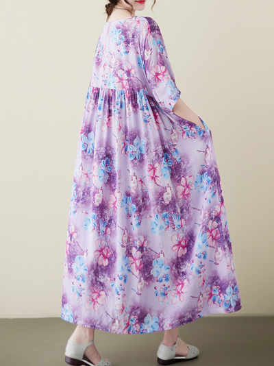 Women's Floral Smock Dress