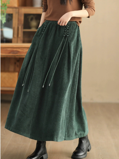 Women's green  Long Skirt